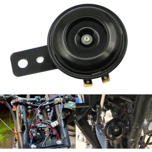 DC 6V 105dB Universal Motorcycle Siren Electric Horn Waterproof Round Loud Horn Speakers For Car Scooter Moped Dirt Bike ATV
