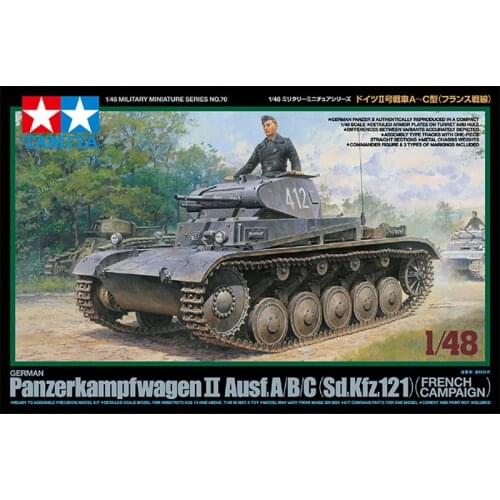 1/48 Original TAMIYA Ausf.A/B/C The Battle of France 32570 Assembly Plastic Manual Assembling Model Toys