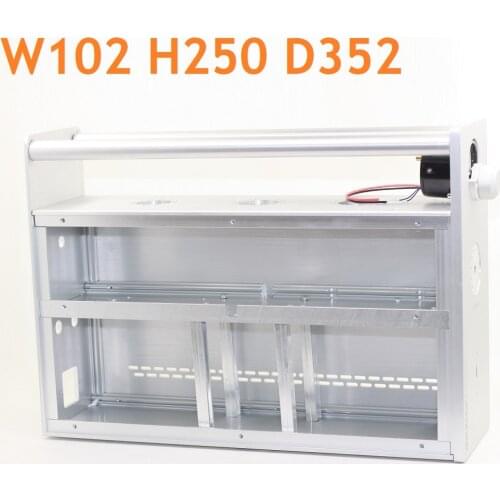 1 Piece Split Swiss Style Luxury Power Amplifier Chassis VU Meter DAC Case DIY Aluminum Box Internal Partition W102 H250 D352