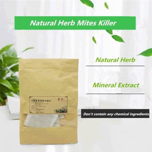10 bags/Pack Natural Herb Mites Killer Mite Eliminator For Bed Pillow Sheet Couch Cleaner Pet Dust Household