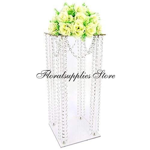10PCS Acrylic Wedding Centerpiece Flower Stand Wedding Pillar Wedding Decorations Party Decorations Event Decor Crystal Vases
