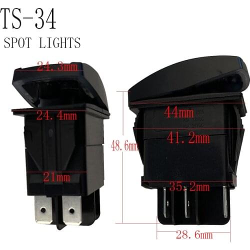 12V 24V The Modified Work Light Spotlight Switch for Cars Buses Ships Trailers Motorcycle RVs As needed