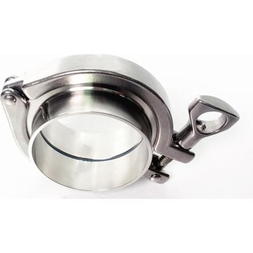 2" Tri Clamp x 48mm Pipe OD Stainless Sanitary 2 PCS SS304 Weld Ferrules + 1 PC SS304 Clamp + 1 PC Silicon Gasket