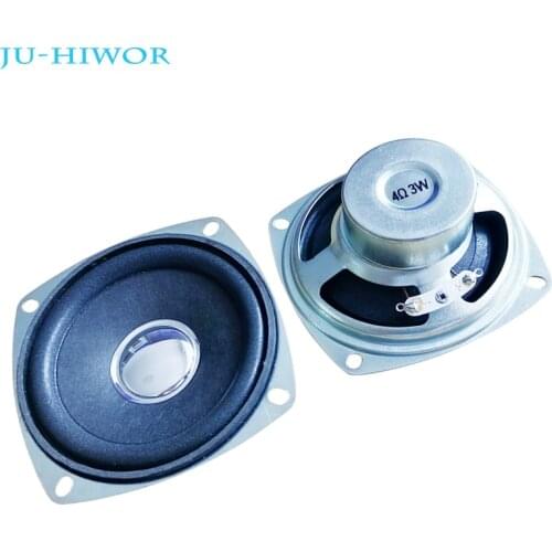 2pcs 4 Ohm 3W Loudspeaker 78MM 3inch Square Speaker 38MM Internal Magnetic Antimagnetic Foam Edge Bright Cap Height 30MM