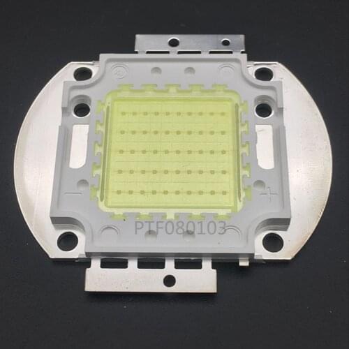 2pcs High power white LED lamp chip cooling white 6500K 50W high power white LED integrated light source pearlescent high