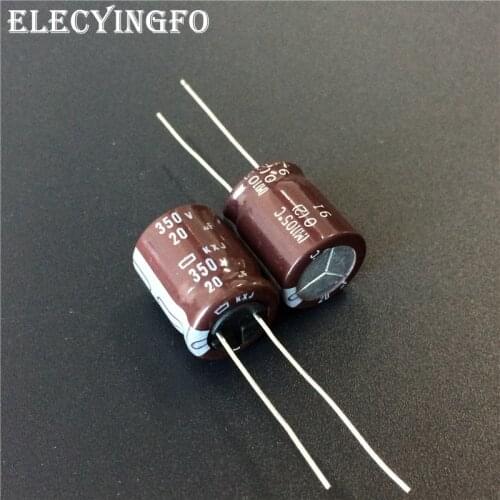 50pcs 20uF 350V20UF NCC KXJ Series 12.5x15mm Long Life High reliability 350V20uF Aluminum Electrolytic Capacitor