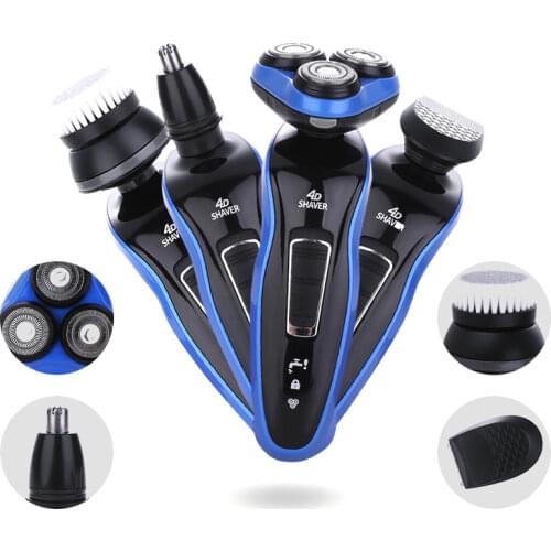 4 In 1 Male Electric Shaver Whole Body Washable Shaving Machine Rechargeable Beard Trimmer Professional Electric Shaver Razor