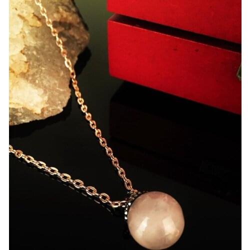 Dr Stone Natural Stone Women 'S Pink Quartz Stone Rose Gold plated Koly 372868287