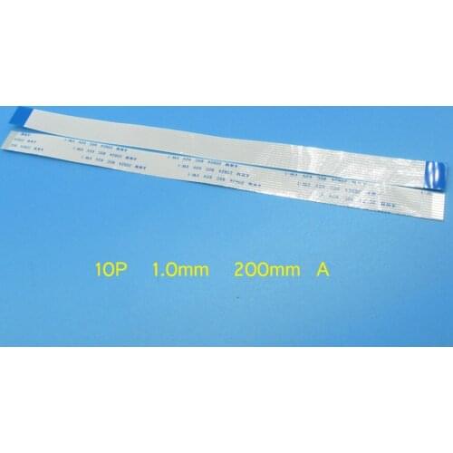 2pcs New FFC FPC flat flexible cable 1.0mm pitch 10 pin Forward type A Length 200mm Width 11mm 10p Ribbon Flex Cable