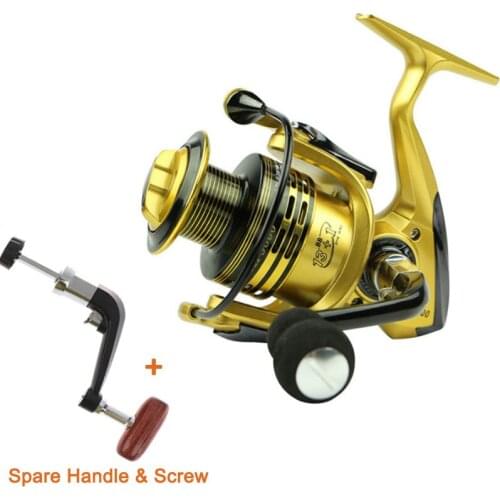 14BB Metal Spinning Reel Fishing Wheel Bait Lure Casting Raft Rock Boat Sea Carp Bass Trout Jigging Angler Rod Gear+Spare Handle