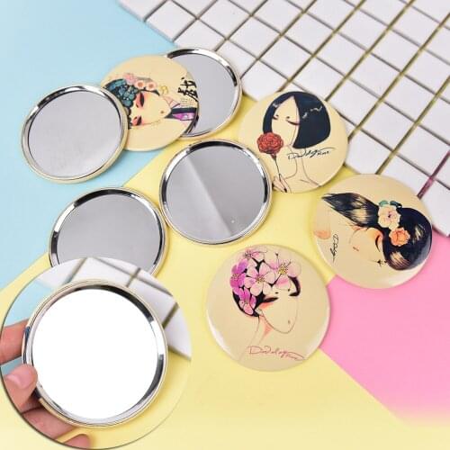 1pcs Portable Mini Pocket Makeup Mirror Cosmetic Compact Mirrors Espelho De Maquiagem Espejos De Bolsillo Randomly Sent