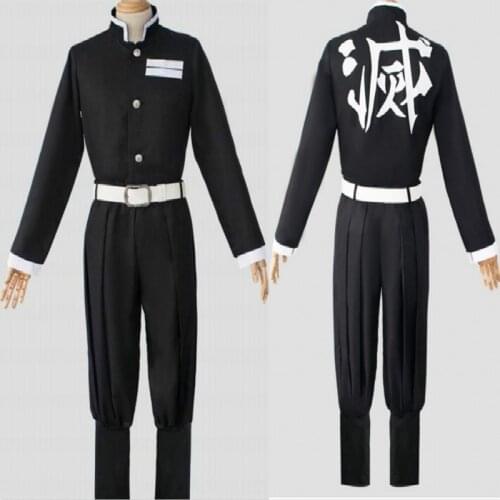 Anime Demon Slayer Cosplay Uniform Set Kisatsutai Team Kamado Tanjuurou Anime Costume Kimetsu No Yaiba Unisex Cosplay Uniform