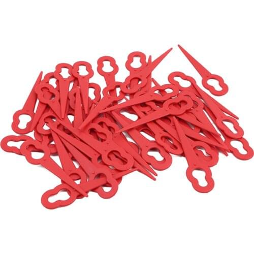 50pcs Plastic String Trimmer Blades For Garden Lawn Mower Replacement Blade Grass Cuttering Blade Garden Tools