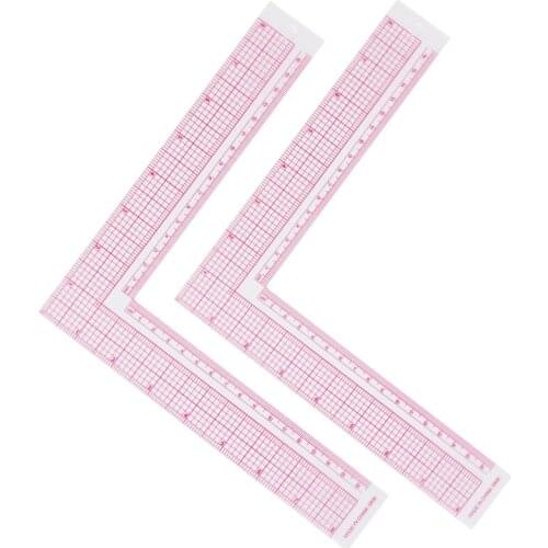 LMDZ 2 Pcs Plastic Curve Ruler Scale Ruler Drawing Line Measure Clothing Patchwork Sewing Tool For Fashion Design