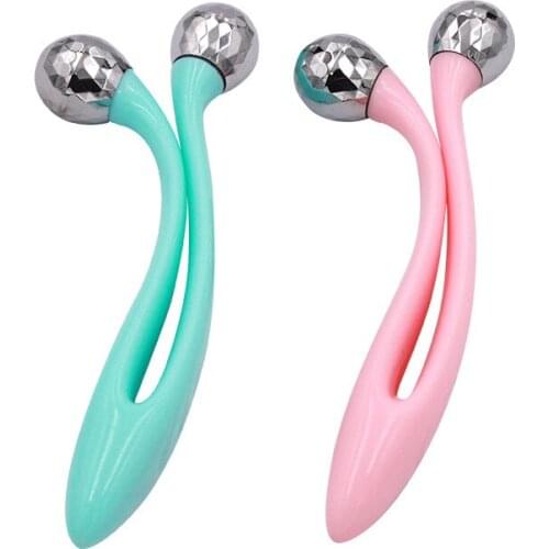 Facial Massage Double Roller Facial Massage Roller Face Slimming Body Head Neck Massage Stick Beauty Supply