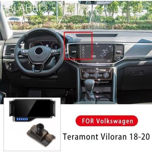 Mobile Phone Holder For Iphone Xiaomi Huawei Smart Phone GPS Support Clip Supplier For Volkswagen VW Teramont Viloran 18-20