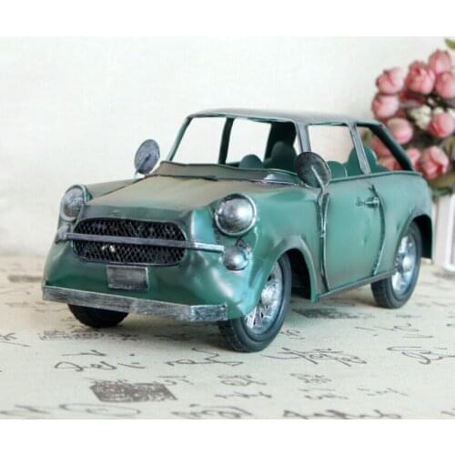 11pc Fashion Vintage Car Model Business gift Pub/Home/shop Decoration Retro Metal Model Car Childrens gift Iron craft