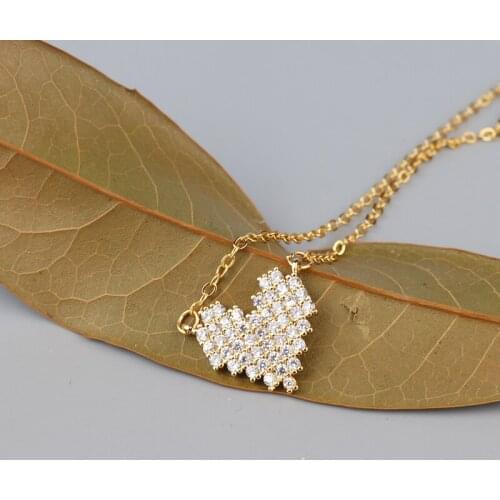 Fashion Multicolor Crystal Heart Dainty Initial Personalized Rainbow Choker Necklace For Women Pendant Jewelry Accessories Gift