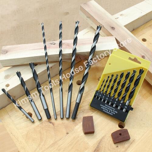 8PCS 3mm - 10mm Twist Drill Bit Set High-carbon Steel Drill Bit Set Tools For Woodworking Furnture Cabinet Handicraft Drills
