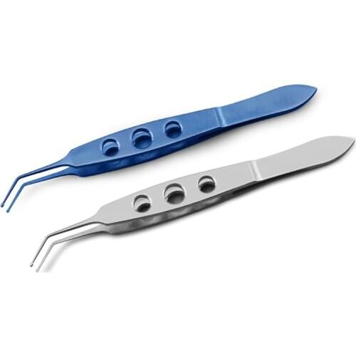 Ophthalmic micro instruments Duckbill crystal implant forceps Dovetail crystal implant forceps Two pieces Round head