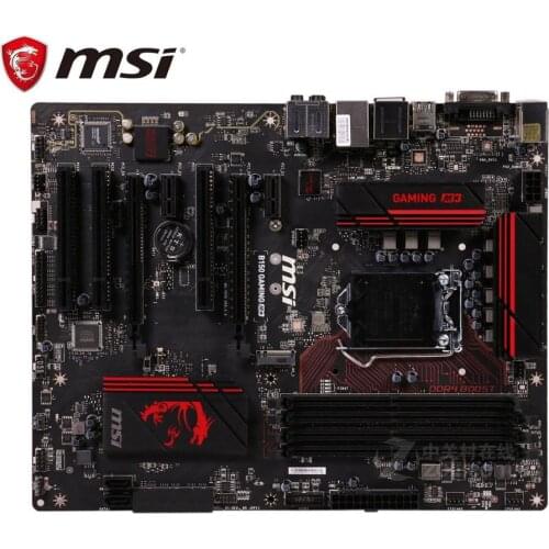 Original motherboard for MSI B150 GAMING M3 DDR4 LGA 1151 USB2.0 USB3.1 64GB for 7500 7700K B150 USED Desktop motherboard