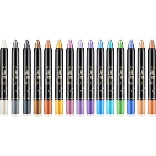 Color Pearlescent Bright Eye Shadow Stick Highlighter Eye Stick Makeup Lying Silkworm Pen Eyeshadow Pencil Eye Shadow Pen TSLM2