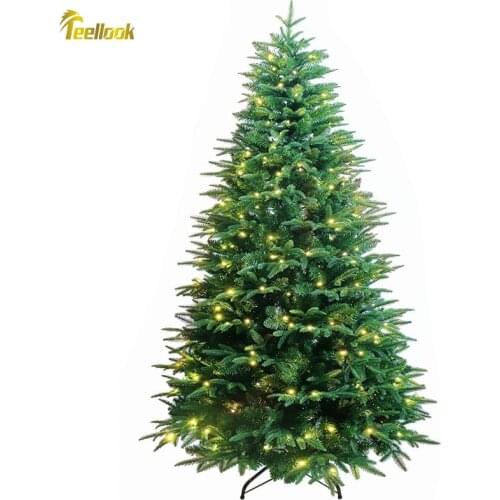 Teellook 1.2m/3.0m Christmas Tree PE+PVC Material LED Light Christmas Mall Family Hotel Decoration