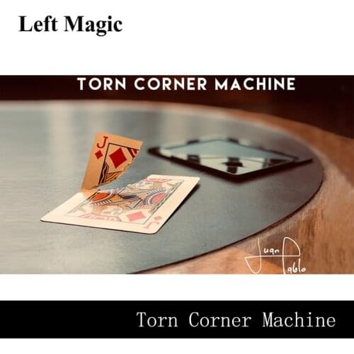 Torn Corner Machine (TCM) by Juan Pablo Torn Card Gimmick Card Magic Tricks Illusions Close up Magic Props Restore Magician Deck