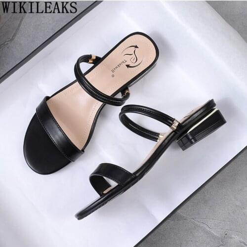 Ladies Shoes and Sandals Pumps Women Shoes Sandals Women Summer 2021 High Heels Sandals Women Slides Chunky Heels Zapatos Mujer