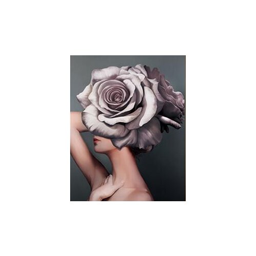 Abstract Beautiful Flower Angel And Print Modern Lady Picture Art Film Print Silk Poster for Your Home Wall Decor 24x36inch