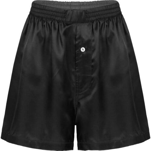 Men Summer Sleep Shorts Bottoms Casual Loungewear Short Pants Sleepwear Pyjamas Clothes Man Pajamas Satin Boxer Shorts Homewear