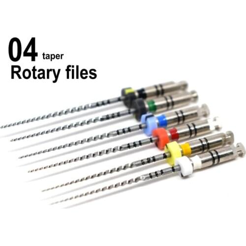 Dental Instrument rotary engine files 04taper 0.04 taper Endo Files Root Canal for Dentistry tool material