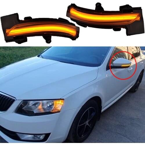 For Skoda Octavia Mk3 A7 5E 2013 2014 2015 2016 2017 2018 2019 Rearview Mirror Blinker Indicator LED Dynamic Turn Signal Light
