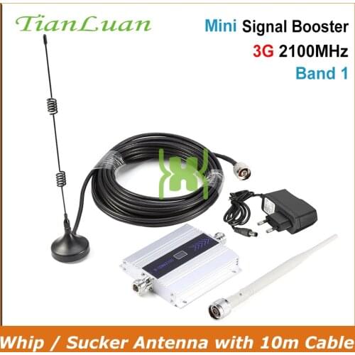 TianLuan 3G Mobile Cell Phones Signal Repeater Booster Amplifier UMTS 2100MHz (Band 1) Sucker Antenna Set for 3G Voice and Data
