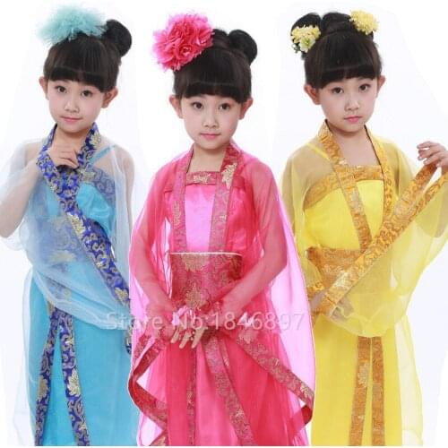 Chinese Traditional Girls Tang Ancient Costume Dance Hanfu Costumes Princess Dynasty Chinese Opera Dress