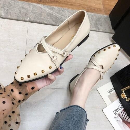 Flat Shoes Woman Loafers Women Boat Shoes Party Wedding Dress Soft Bottom Square Toe Striking Luxury Brand Design Style C1-89