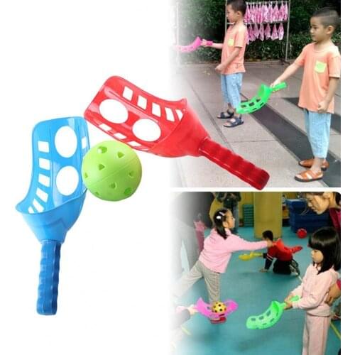 1Set Fun Air Scoop Ball Toss and Catching Game Outdoor Large Scoop Ball Lightweight Toss and Catch Set Game for Parent-child