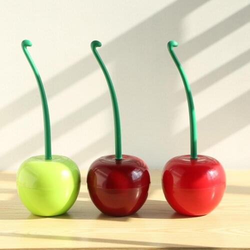 1PC Cute Cherry Shaped Toilet Brush Holder Set Bathroom Cleaning Kit Cleaner Creative Household Toilet Cleaning Brushes