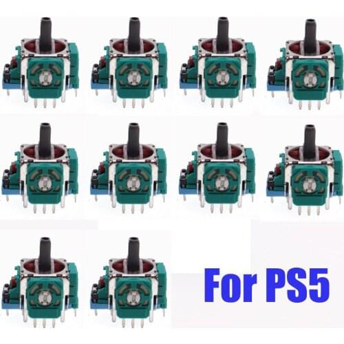 10 Pcs for Sony Dualshock 4 PS4 PRO Slim PS5 Controller 3pin 3d Rocker Joystick Axis Analog Sensor Repair Parts Accessories