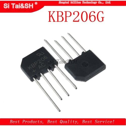 10PCS KBP206 KBP206G ZIP Bridge Rectifier 2A 600V New original