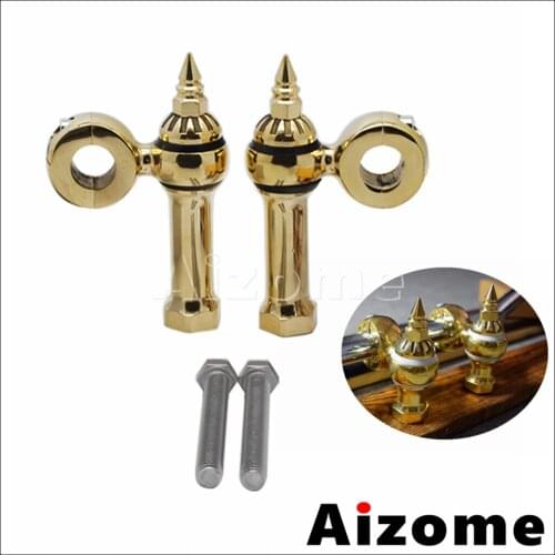 2PCS 22/25mm Motorcycle Handlde Handlebar Risers Brass Universal 7/8"&1" Handle Bar Risers for Harley Bobber Chopper Cafe Racer