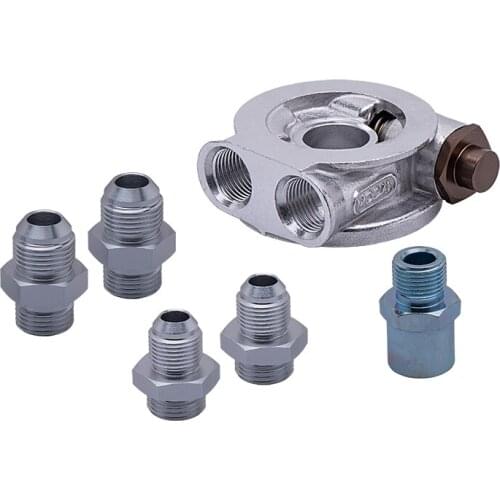 3/4-16 UNF Oil Sandwich Plate +Thermostat Adapter AN8 AN10 Fitting for choose