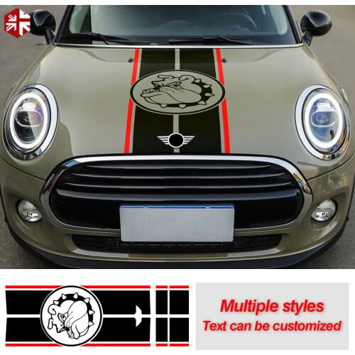 Car Hood Decal Bonnet Stripes Engine Cover Vinyl Rear Trunk Body Sticker For MINI Cooper F55 F56 Clubman F54 JCW One Accessories