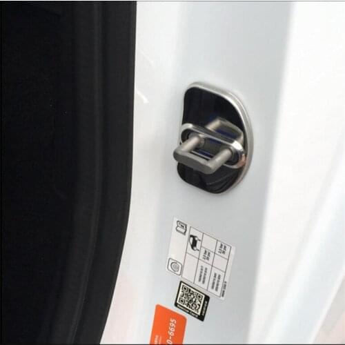 4pcs/set Car Accessories Door Lock Anti Rust Protection Cover For Benz Smart 453 fortwo (2015-2016)/Smart forfour (2016-2019)