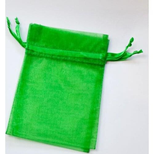 Free Shipping 200pcs Green Organza Bags 9x12cm Christmas & Wedding Gift Bags Jewelry Bags Gift packing Pouches