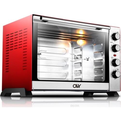 Household Mechanical Electric Oven Temperature Control Electric Oven Stainless Steel Black Crystal Panel 60L Electric Oven