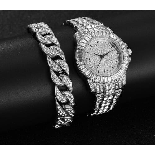 2021 Fashion Women Watch Diamond Stainless Steel Watch Luxury Ladies Clock Women Bracelet Crystal Watches Relogio Feminino