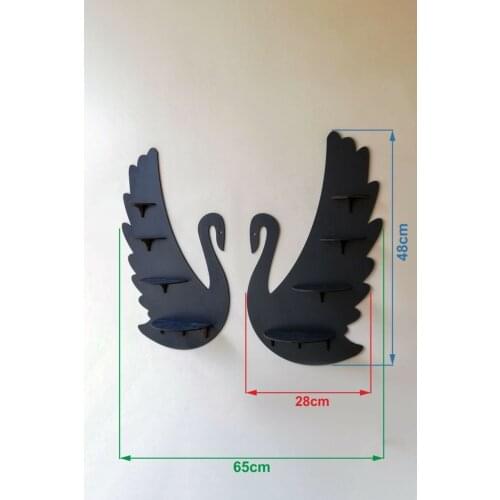 Swan 2 Wooden 8 Shelf Wall Decor Black. 2021 2022 free shiping nordic style trend home decorative