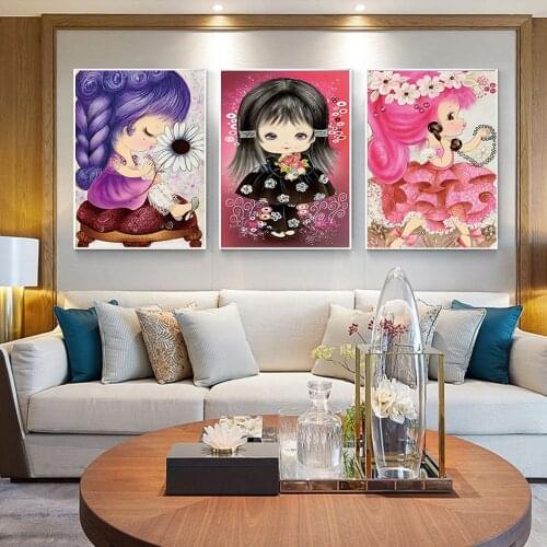 Baby Nursery Wall Art Poster Canvas Print Cute Cartoon Panda Painting Nordic Kids Decoration Pictures Bedroom Decoration