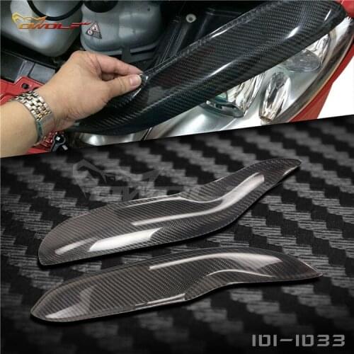For Benz W451 Smart 2009-14 Carbon Fiber Lamp Eyebrow Headlamp Decoration